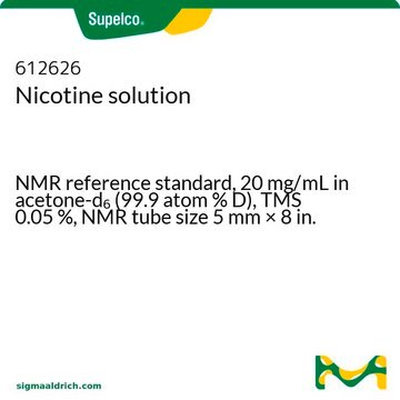 Nicotine solution NMR reference standard, 20&#160;mg/mL in acetone-d6 (99.9 atom % D), TMS 0.05&#160;%, NMR tube size 5&#160;mm × 8&#160;in.