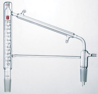 Synthware&#8482; vacuum jacketd Vigreux distillation head joint: ST/NS 24/40, thermometer joint: ST/NS 10/18, column H 300&#160;mm, immersion depth 25&#160;mm