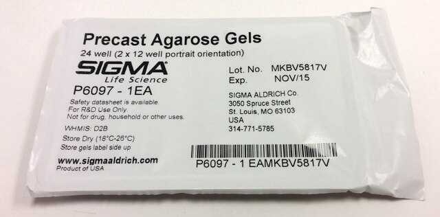 Precast Agarose Gels 24 wells (2 × 12-well portrait orientation)