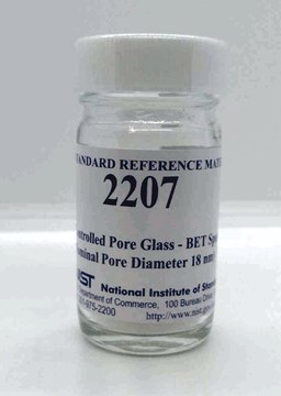 Kontrolliertes Porenglas&nbsp;– BET spezifische Oberfläche NIST&#174; SRM&#174; 2207, nominal pore diameter 18nm