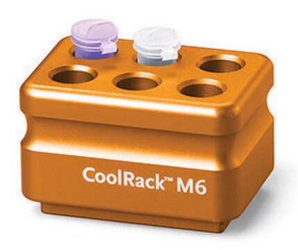 Corning&#174; CoolRack&#174; M6, capacity 6 x 1.5 or 2 mL microfuge tubes, orange