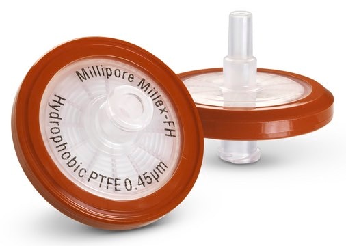 Millex&#174; hydrophobic PTFE syringe filter pore size 0.45&#160;&#956;m, diam. 33&#160;mm, non-sterile