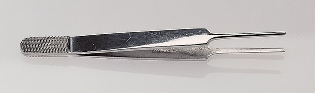 Edelstahlzange Medium tip, straight