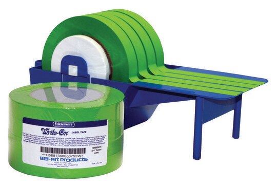 Bel-Art&#174; Write-on&#8482; Label Tape roll size 40&#160;yard, green, width 3/4&#160;in., pk of 4