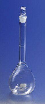 Pyrex&#174; volumetric flask, certified and serialized, with Pyrex&#174; ST stopper capacity 250&#160;mL