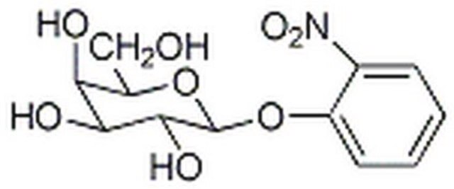 o-Nitrophenyl-&#946;-D-galactopyranoside A &#946;-galactosidase substrate for colorimetric and EIA applications; counterpart of widely used pNPP/alkaline phosphatase substrate.