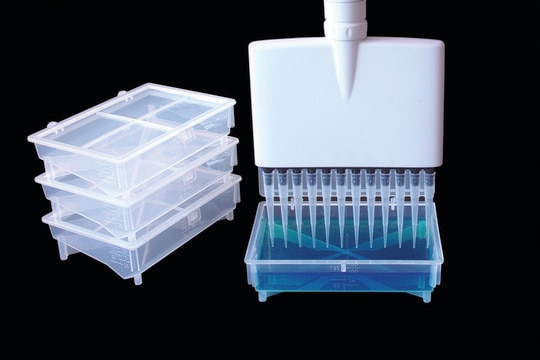 Texan&#8482; reagent reservoir for multichannel pipettes with lid, non-sterile, pack of 100&#160;ea (10 pavks of 10ea)