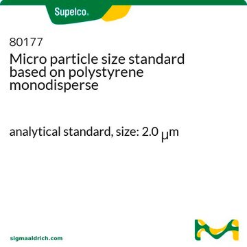 Micro particle size standard based on polystyrene monodisperse analytical standard, size: 2.0 &#956;m