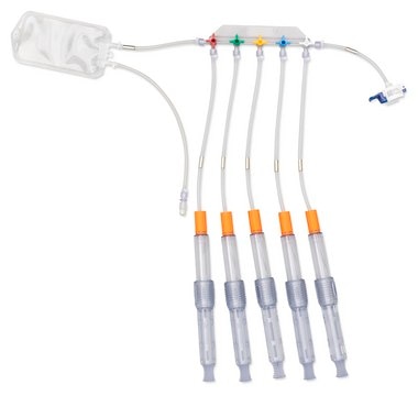 NovaSeptum&#174; SURe Accurate Volume Syringe Sampling Unit Manifold (5-valve) with AseptiQuik&#174; S connector, sterile; &#947;-irradiated, volume 5&#160;mL (20&#160;mL)