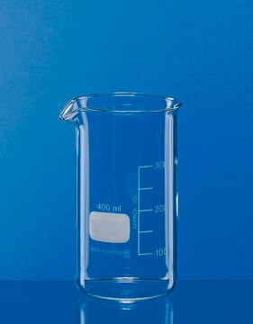 BRAND&#174; glass beaker with spout, tall form volume 600&#160;mL, with graduation