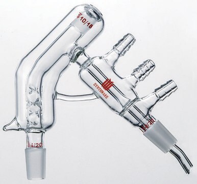 Synthware&#8482; vacuum jacketed Vigreux short path distillation head joint: ST/NS 14/20, thermometer joint: ST/NS 10/18, immersion depth 25&#160;mm