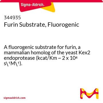 Furin Substrate, Fluorogenic A fluorogenic substrate for furin, a mammalian homolog of the yeast Kex2 endoprotease (kcat/Km ~ 2 x 10&#8308; s&#8315;&#185;M&#8315;&#185;).