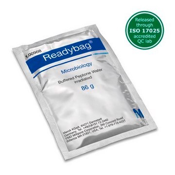 Buffered Peptone Water ReadyBag&#174;, ISO, FDA BAM, EP, granular, pack of 35 × 86&#160;g, sterile; &#947;-irradiated