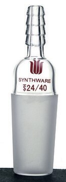 Synthware&#8482; vacuum or argon/nitrogen adapter with hose connection on top joint: ST/NS 24/40