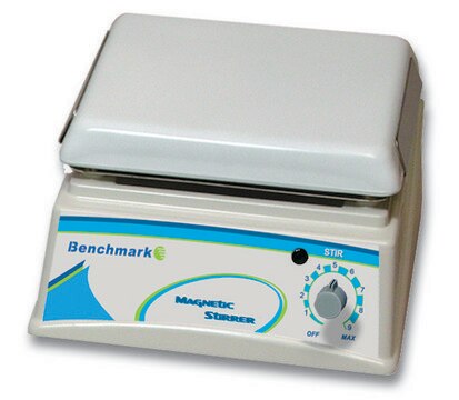 Benchmark Magnetic Stirrer platform W × L 7.1&#160;in. (180&#160;mm) × 7.1&#160;in. (180&#160;mm), AC/DC input 115 V AC, US 3-pin plug