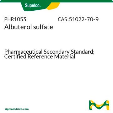 Albuterolsulfat Pharmaceutical Secondary Standard; Certified Reference Material