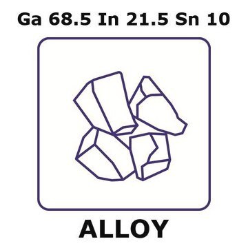 Gallium-indium-tin alloy, Ga68.5In21.5Sn10 250g lump, 100mm max. lump size, liquid at rtp