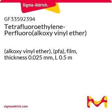 Tetrafluoroethylene-Perfluoro(alkoxy vinyl ether) (alkoxy vinyl ether), (pfa), film, thickness 0.025&#160;mm, L 0.5&#160;m