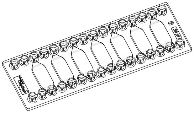 Reaction chamber chip - 50 &#956;l Fluidic 557, PC