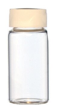 KIMBLE&#174; scintillation vials with attached pulp backed foil lined PP cap lips on vial transparent borosilicate glass bottle, vial capacity (20&#160;mL), screw cap