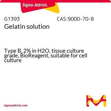 Gelatine -Lösung Type B, 2% in H2O, tissue culture grade, BioReagent, suitable for cell culture