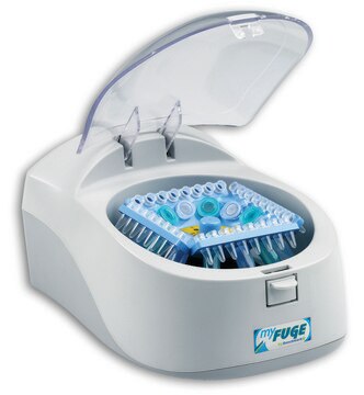 MyFuge&#8482; 12 mini centrifuge with COMBI-Rotor&#8482; for microtubes or PCR strips/tubes, AC/DC input 100 - 240 V AC, US 3-pin plug