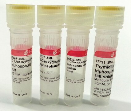 Desoxynukleotid-Set, 10&nbsp;mM Individual dNTPs for routine PCR; 0.5 mL each