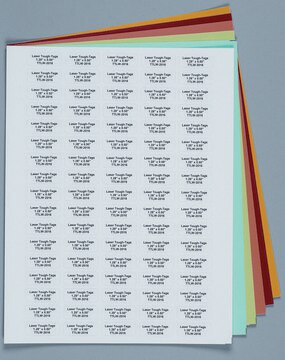 Laser Tough-Tags&#8482; Microcentrifuge tube labels, white, L × W 0.94&#160;in. × 0.5&#160;in.