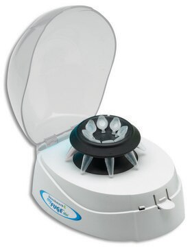 MyFuge&#8482; mini centrifuge clear lid, with 2 rotors, AC/DC input 110 - 240 V AC, European 2-pin plug