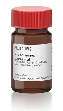 Proteinase, bacterial Type XXIV, 7.0-14.0&#160;units/mg solid, lyophilized powder