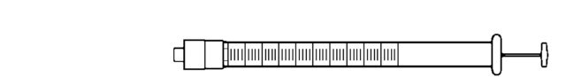 Hamilton&#174; syringe, 1000 series GASTIGHT&#174;, PTFE luer lock 1001TLL, PTFE Luer lock, volume 1&#160;mL, needle size (not included)