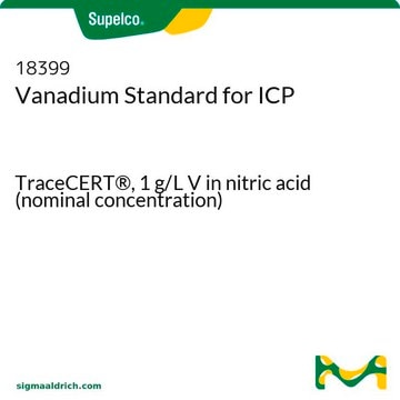 Vanadium Standard for ICP TraceCERT&#174;, 1&#160;g/L V in nitric acid (nominal concentration)