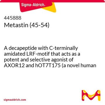 Metastin (45-54) A decapeptide with C-terminally amidated LRF-motif that acts as a potent and selective agonist of AXOR12 and hOT7T175 (a novel human G-protein-coupled receptors).