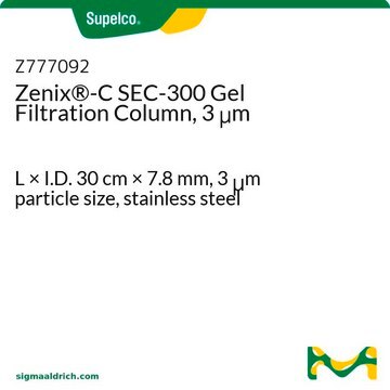 Zenix&#174;-C SEC-300 Gelfiltrations-Säule, 3 &#956;m L × I.D. 30&#160;cm × 7.8&#160;mm, 3&#160;&#956;m particle size, stainless steel