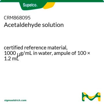 Acetaldehyde solution certified reference material, 1000&#160;&#956;g/mL in water, ampule of 100 × 1.2&#160;mL