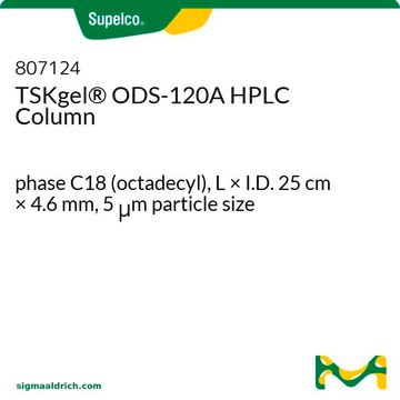 TSKgel&#174; ODS-120A HPLC-Säule phase C18 (octadecyl), L × I.D. 25&#160;cm × 4.6&#160;mm, 5&#160;&#956;m particle size