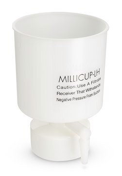 Millicup-LCR, 0.45 &#181;m, hydrophilic PTFE, non-sterile Non sterile Universal bottletop vacuum filter with Hydrophilic PTFE LCR membrane.