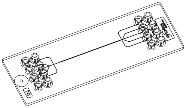 Droplet generator chip - One channel design Fluidic 162, PC