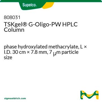 TSKgel&#174; G-Oligo-PW HPLC Column phase hydroxylated methacrylate, L × I.D. 30&#160;cm × 7.8&#160;mm, 7&#160;&#956;m particle size