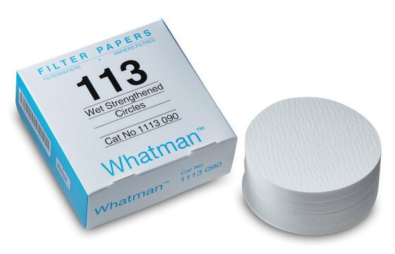 Whatman&#174; Filterpapier für die qualitative Analyse, Güte 113, gekreppt circles, diam. 90&#160;mm, pack of 100