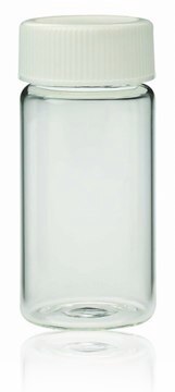 WHEATON&#174; liquid scintillation vial with attached cap lips on vial transparent borosilicate glass bottle, capacity (20&#160;mL), screw cap