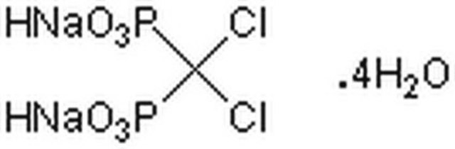 Clodronat, Dinatriumsalz A non-amino, chloro-containing bisphosphonate that acts as a potent inhibitor of osteoclast-mediated bone resorption.