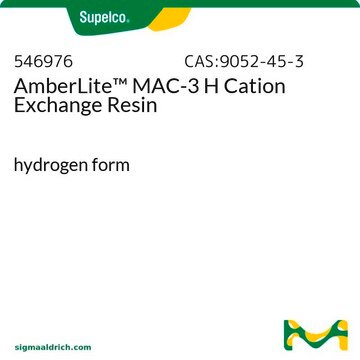 AmberLite&#8482; MAC-3 H Cation Exchange Resin hydrogen form