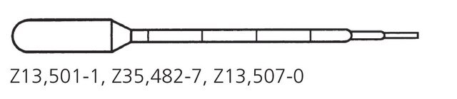 Transfer pipette, polyethylene graduated to 1 mL, bulb draw 3.1&#160;mL, non-sterile