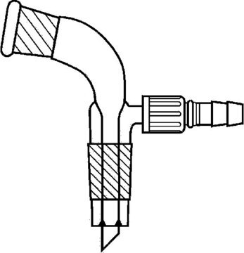 Quickfit&#174; Krümmer mit Vakuumanschluss socket joint: ST/NS 24/29, cone joint: ST/NS 24/29