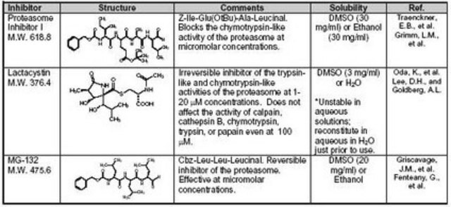 Proteasom-Inhibitor-Set&nbsp;I The Proteasome Inhibitor Set I controls the biological activity of Proteasome. This small molecule/inhibitor is primarily used for Protease Inhibitors applications.