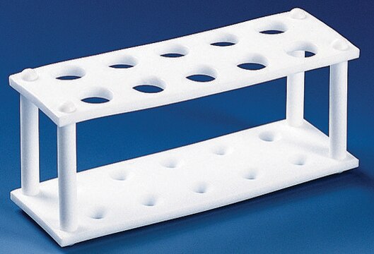 BRAND&#174; test tube rack PTFE, Holds 10 x 19 mm tubes