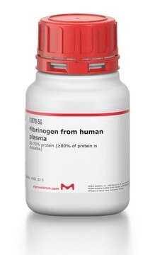 Fibrinogen aus Humanplasma 50-70% protein (&#8805;80% of protein is clottable)