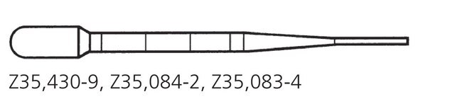 Vollpipette, Polyethylen graduated to 2 mL, blood bank, bulb draw 1.8&#160;mL, non-sterile