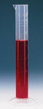 BRAND&#174; graduated cylinder, PP, with blue printed scale or embossed scale volume 250&#160;mL, blue graduations